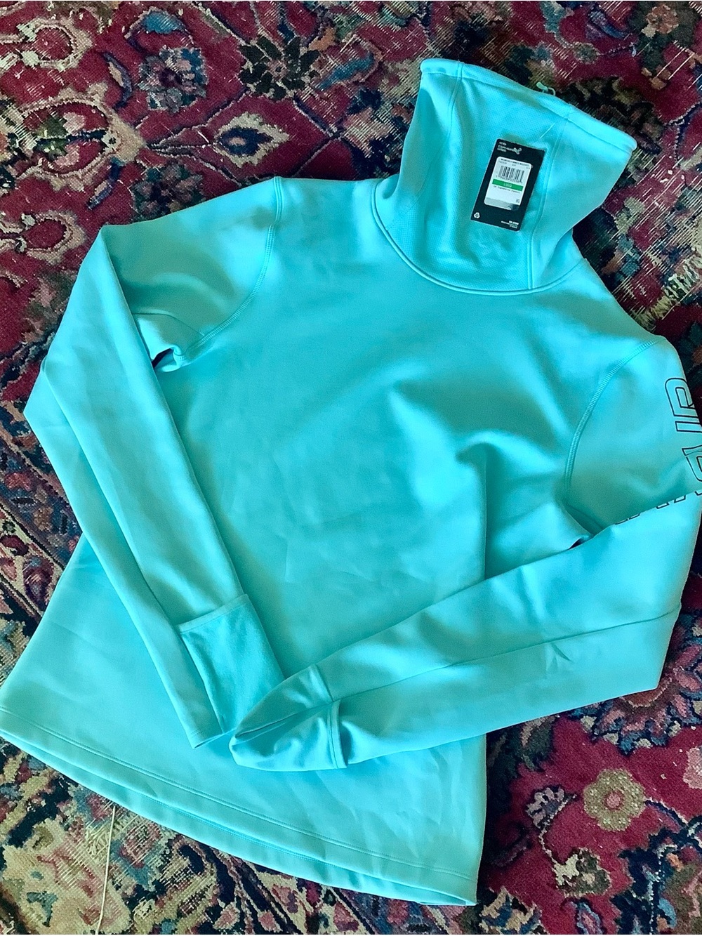 Under Armour Women's Empowered Funnel Neck pullover Blue Sz L NWT